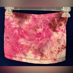 Pink Tie-Dye Women's Strapless Top